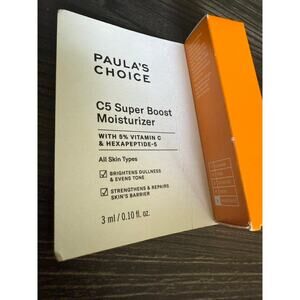6/$25 NIB Paula's Choice C5 Super Boost Moisturizer Travel Size 0.10oz/3ml